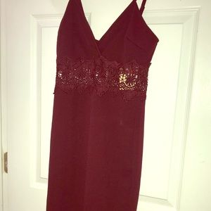 Red wine color dress brand new